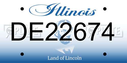 DE22674 Illinois License Plate