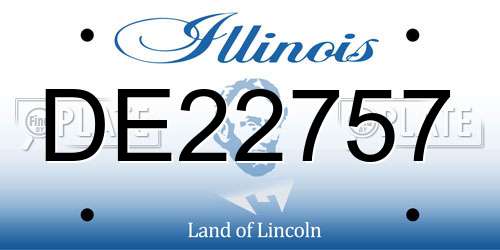 DE22757 Illinois License Plate