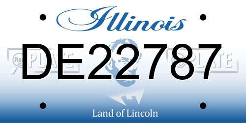 DE22787 Illinois License Plate