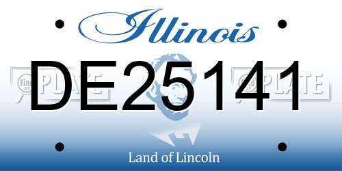 DE25141 Illinois License Plate