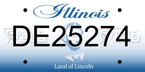 DE25274 Illinois License Plate