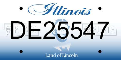 DE25547 Illinois License Plate