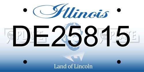 DE25815 Illinois License Plate