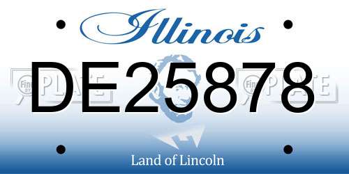 DE25878 Illinois License Plate