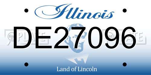 DE27096 Illinois License Plate