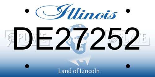 DE27252 Illinois License Plate