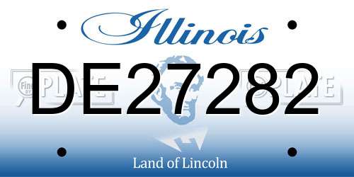 DE27282 Illinois License Plate