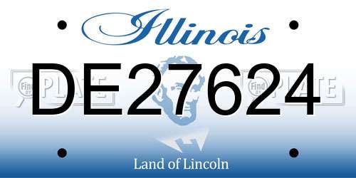 DE27624 Illinois License Plate