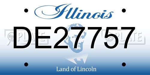 DE27757 Illinois License Plate