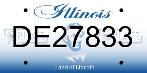 DE27833 Illinois License Plate