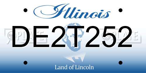 DE2T252 Illinois License Plate