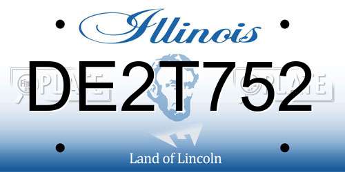 DE2T752 Illinois License Plate