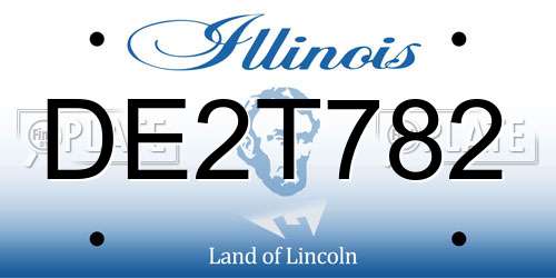 DE2T782 Illinois License Plate