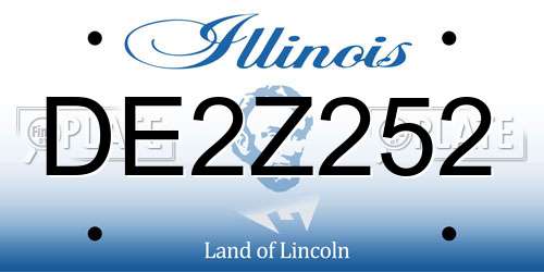 DE2Z252 Illinois License Plate