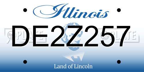 DE2Z257 Illinois License Plate