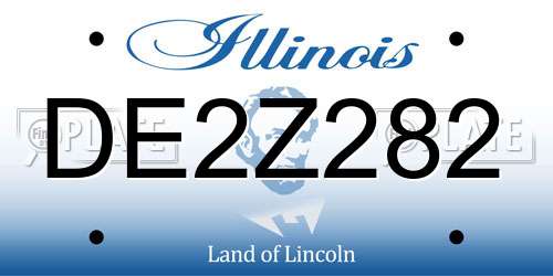 DE2Z282 Illinois License Plate
