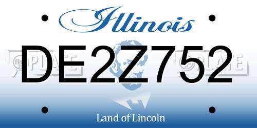 DE2Z752 Illinois License Plate