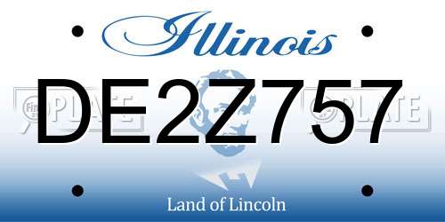 DE2Z757 Illinois License Plate