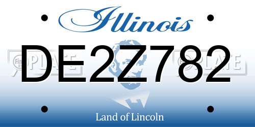 DE2Z782 Illinois License Plate