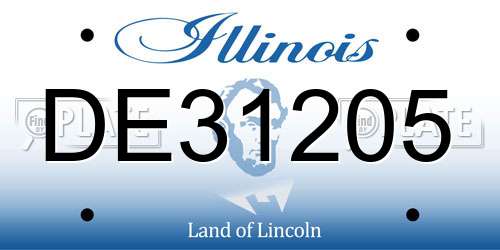 DE31205 Illinois License Plate