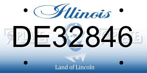 DE32846 Illinois License Plate