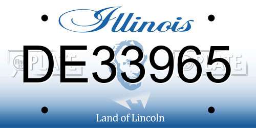 DE33965 Illinois License Plate