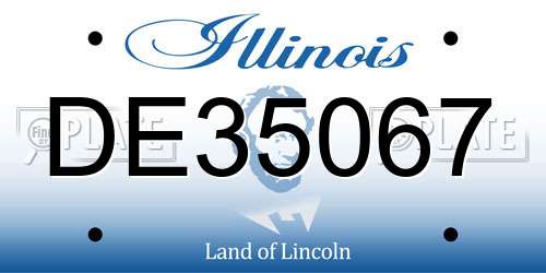 DE35067 Illinois License Plate