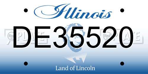 DE35520 Illinois License Plate