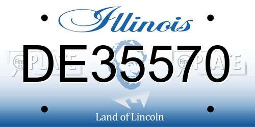 DE35570 Illinois License Plate