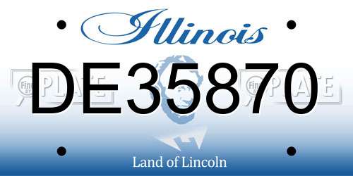 DE35870 Illinois License Plate