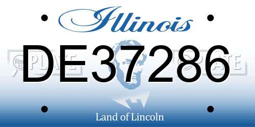 DE37286 Illinois License Plate
