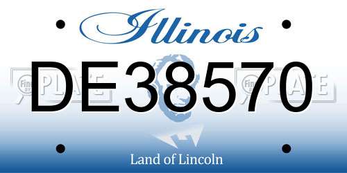 DE38570 Illinois License Plate