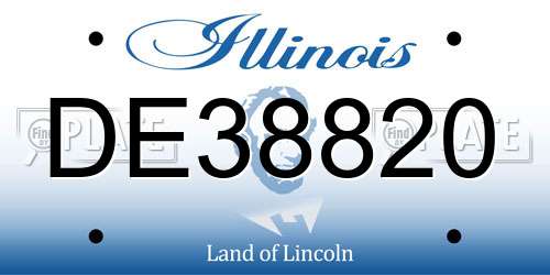 DE38820 Illinois License Plate