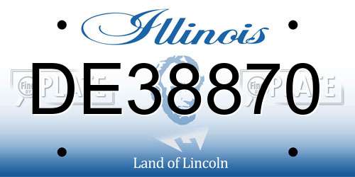 DE38870 Illinois License Plate