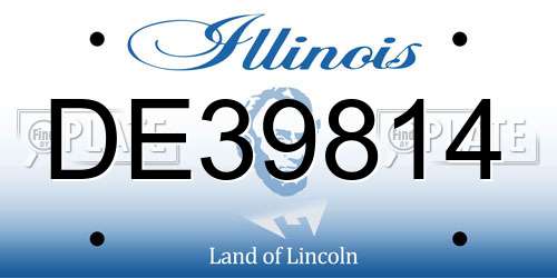 DE39814 Illinois License Plate