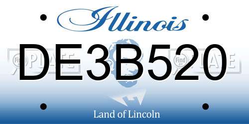 DE3B520 Illinois License Plate