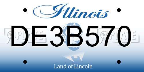 DE3B570 Illinois License Plate