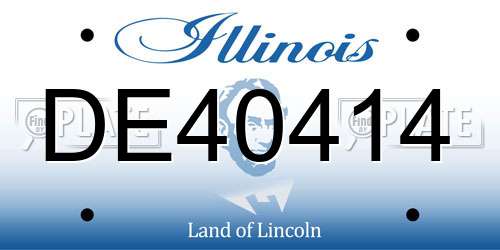 DE40414 Illinois License Plate