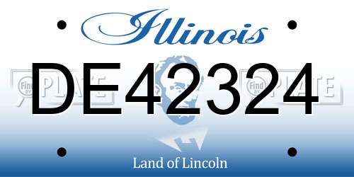 DE42324 Illinois License Plate