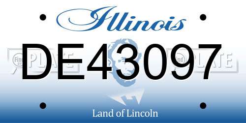DE43097 Illinois License Plate