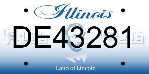 DE43281 Illinois License Plate