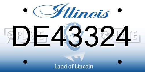 DE43324 Illinois License Plate