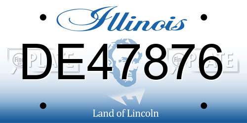 DE47876 Illinois License Plate