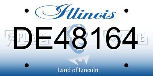 DE48164 Illinois License Plate