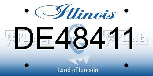 DE48411 Illinois License Plate