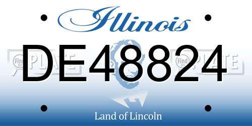 DE48824 Illinois License Plate