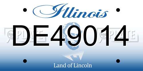 DE49014 Illinois License Plate