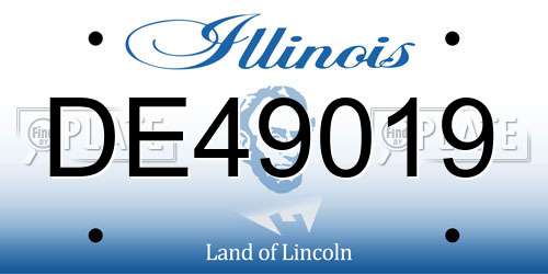 DE49019 Illinois License Plate