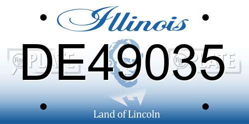 DE49035 Illinois License Plate