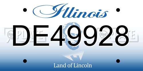 DE49928 Illinois License Plate